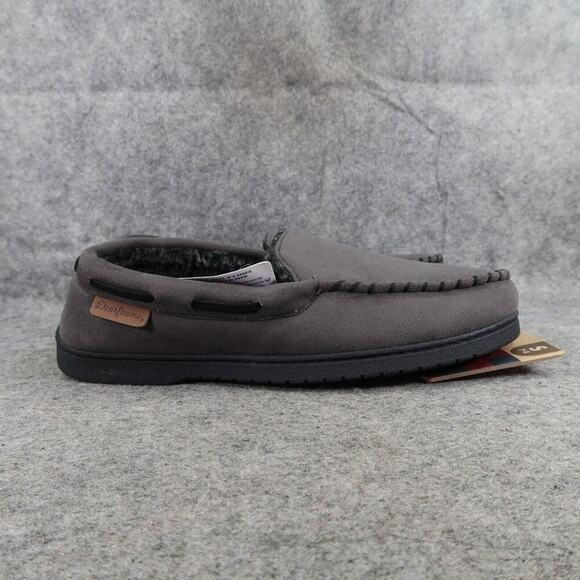Dearfoams Shoes Mens 7.5 Slippers Microsuede Moccasin Loafer Memory Foam Comfort - Picture 2 of 11